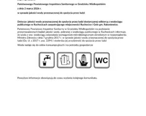KOMUNIKAT Państwowego Powiatowego Inspektora Sanitarnego w Grodzisku Wlkp.